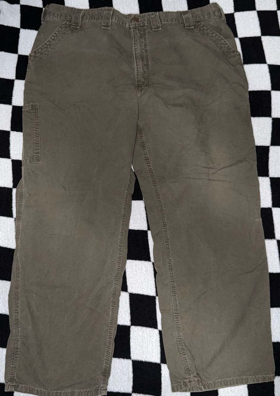 Carhartt B151 DOL Washed Canvas Work Dungaree Pants 44x30